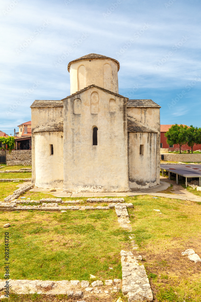 Church of the Holy Cross in Nin town in the Zadar County of Croatia, Europe.