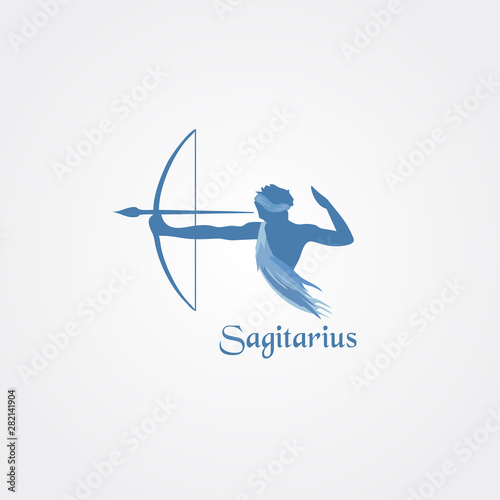 Abstract vector character of the Sagittarius logo