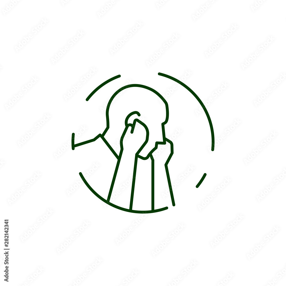 Muslim man prayer salah icon. Element of prayer man line icon Muslim man prayer salah icon. Element of prayer man line icon