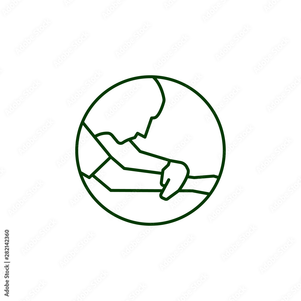 Muslim man prayer salah icon. Element of prayer man line icon Muslim man prayer salah icon. Element of prayer man line icon