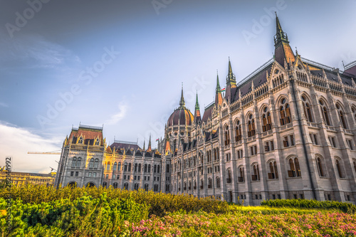 Budapest - June 21, 2019: The Parliament building of Budapest, Hungary