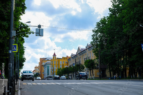 Smolensk  Russia - May  26  2019  Image of highway in Smolensk  Russia
