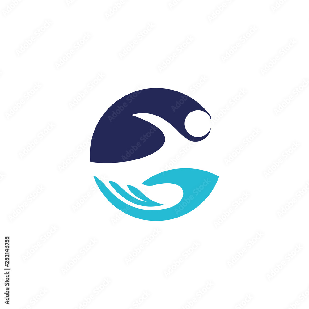 swimming logo template swimming logo template