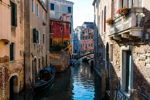 Venice, Italy - July, 07, 2019: cityscape with the image of channel in Venice, Italy © Dmitry Vereshchagin