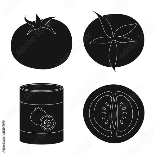 Vector design of product and natural icon. Set of product and food stock symbol for web.