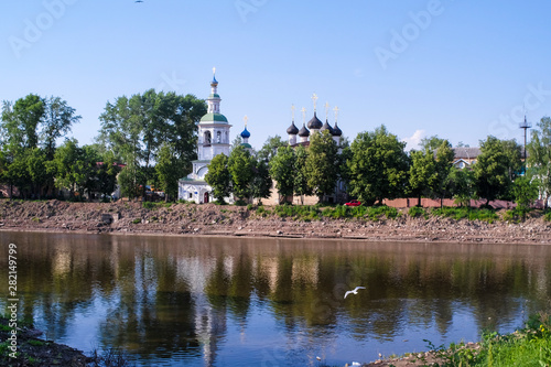 Vologda, Russia - June, 8, 2019: veiw to Vologda Kremlin, Russia