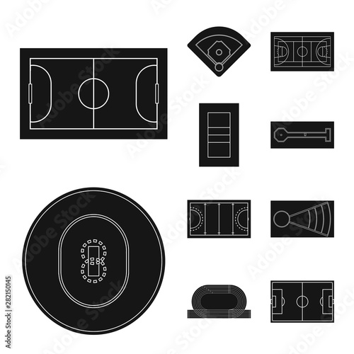 Isolated object of strategy and bullring icon. Collection of strategy and plan vector icon for stock.
