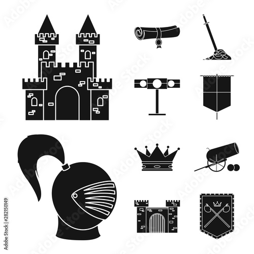 Vector illustration of traditional and renaissance sign. Set of traditional and history stock symbol for web.