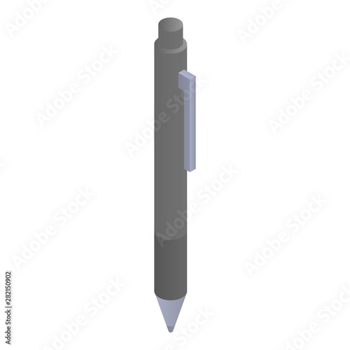 Plastic pen icon. Isometric of plastic pen vector icon for web design isolated on white background