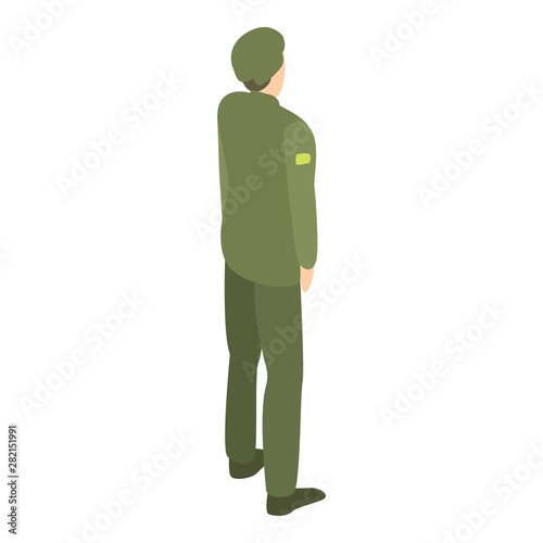 Army commander icon. Isometric of army commander vector icon for web design isolated on white background