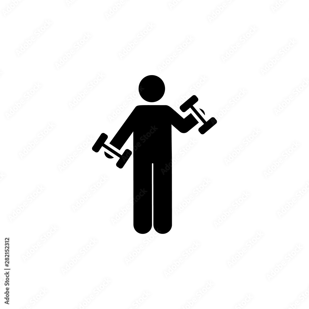 Man, sport, weight icon. Element of daily routine icon Man, sport, weight icon. Element of daily routine icon