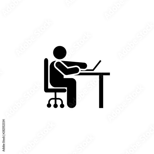 Businessman, office, work icon. Element of daily routine icon