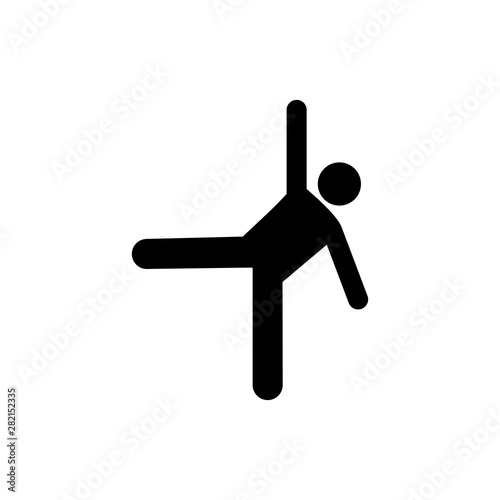 Man, stretching, exercise, sports icon. Element of daily routine icon