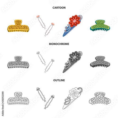 Vector design of beauty and fashion sign. Collection of beauty and female stock vector illustration.