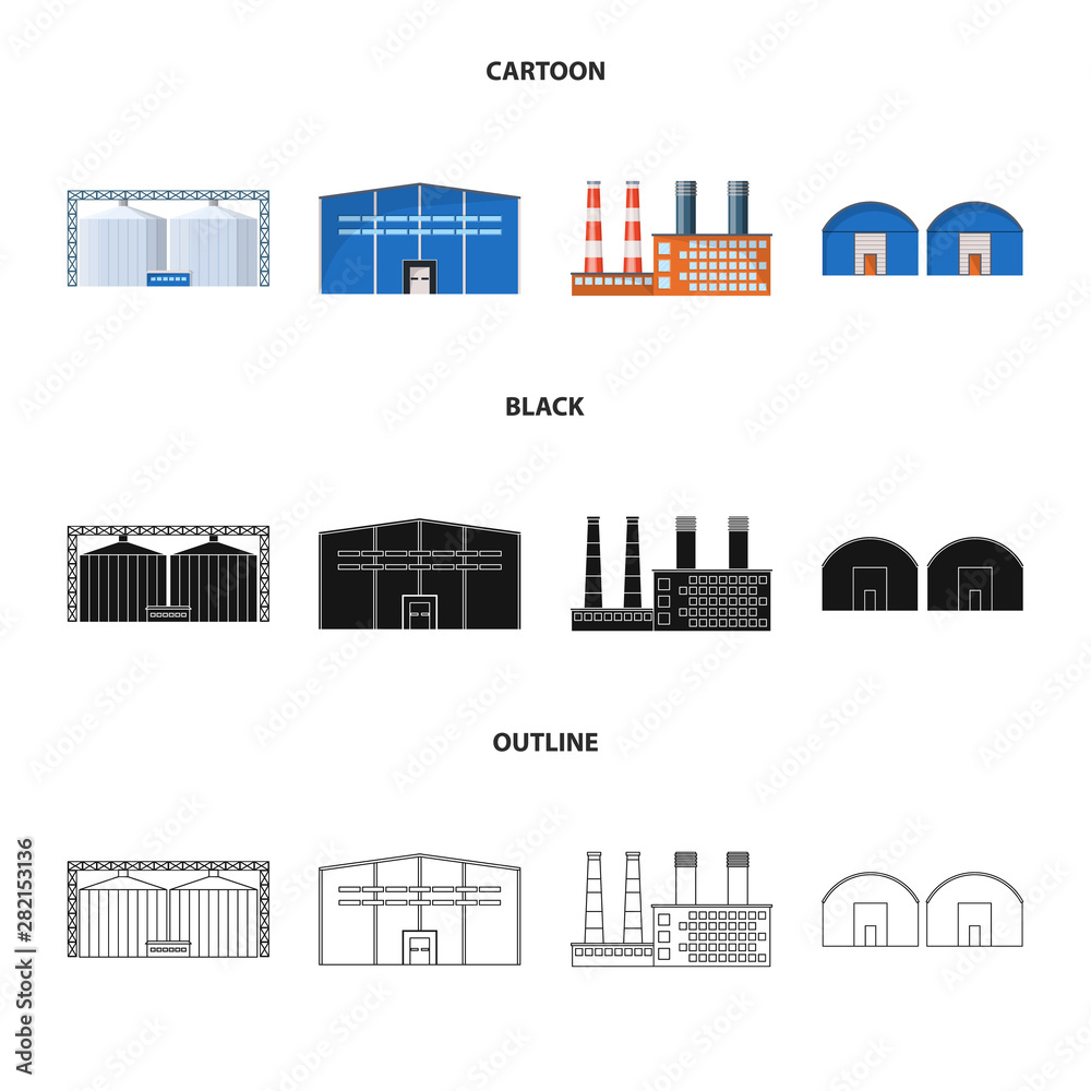Fototapeta premium Vector illustration of production and structure icon. Set of production and technology vector icon for stock.