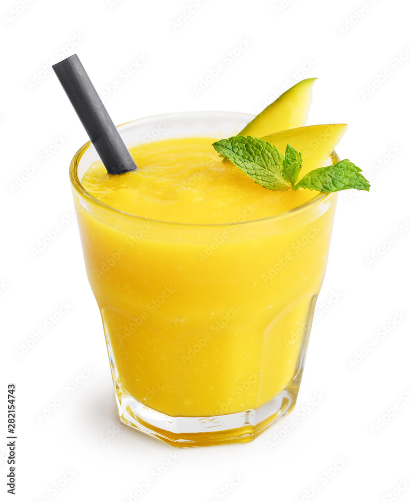 Fototapeta premium Glass of mango smoothie
