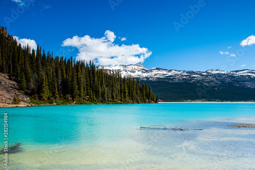 Bow lake shore's color