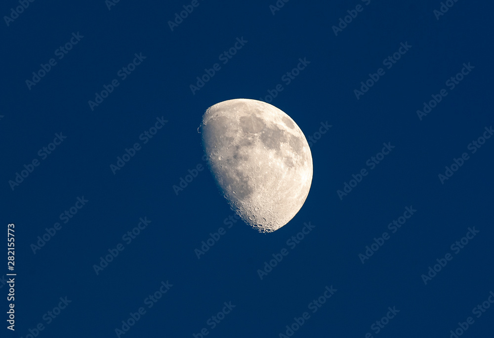 Moon in blue sky Moon in blue sky