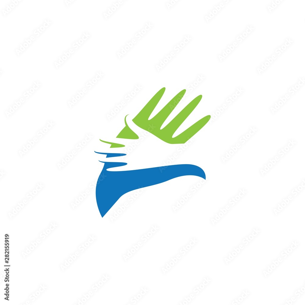 Obraz premium Hand care logo template vector icon