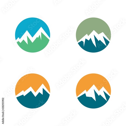 Mountain vector icon illustration design