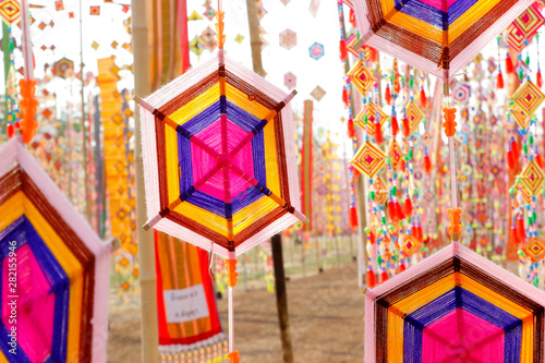 colorful tung flag as background © leisuretime70