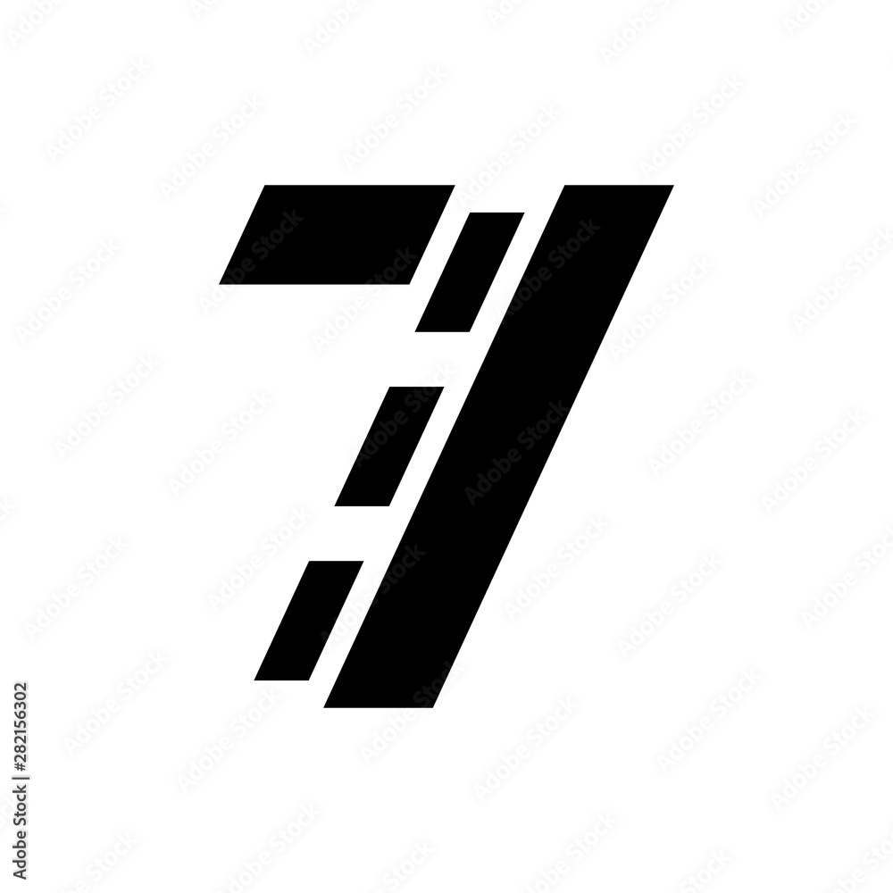 Seven Road Way logo design vector