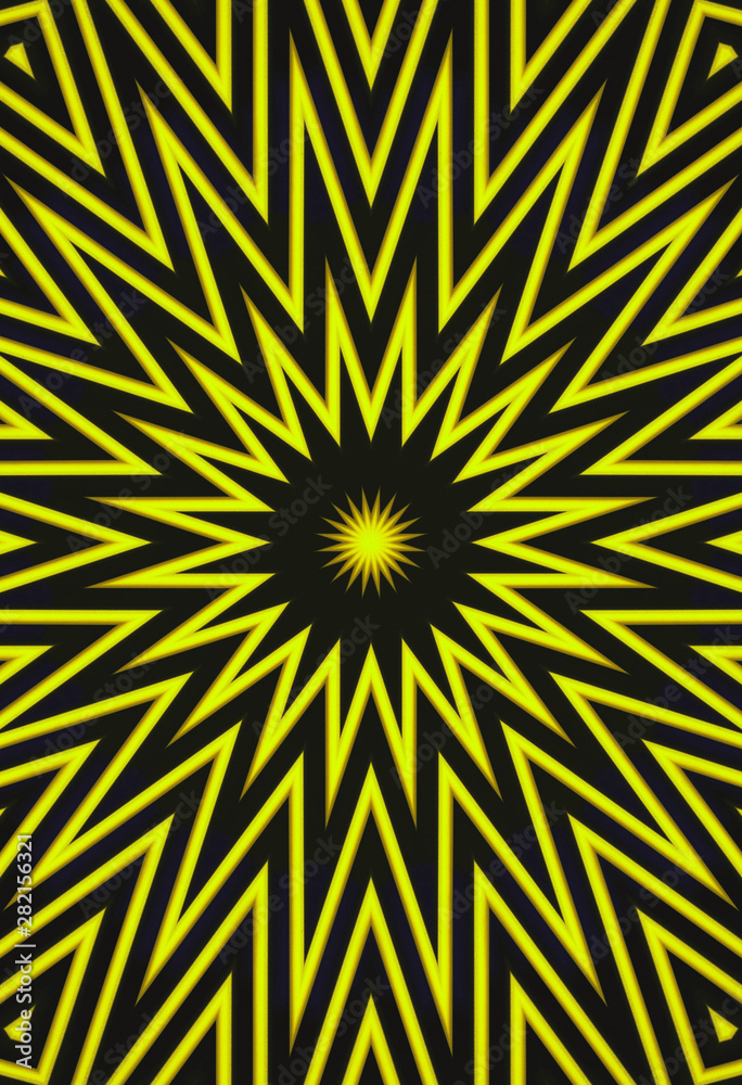 Yellow starburst abstract background
