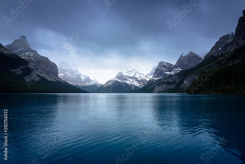 Perspective of Maligne Lake