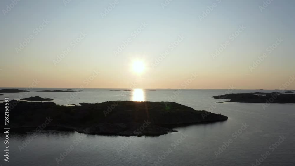 Aerial view of a beautiful sunset at Ulebergshamn, Sweden 1 Aerial view of a beautiful sunset at Ulebergshamn, Sweden 1