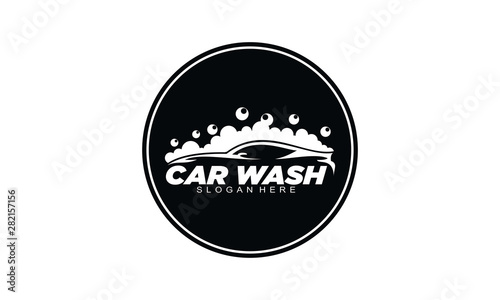 Car wash silhouette logo