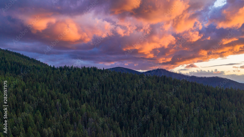 Sunset in the Clearwater National Forest