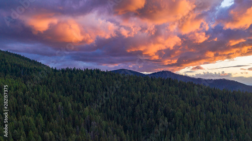Sunset in the Clearwater National Forest