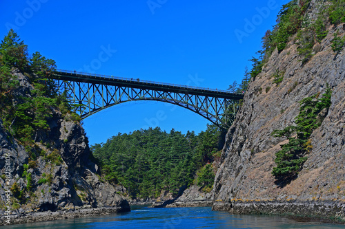 The Deception Pass Bridge near Whidbey Island, Washington