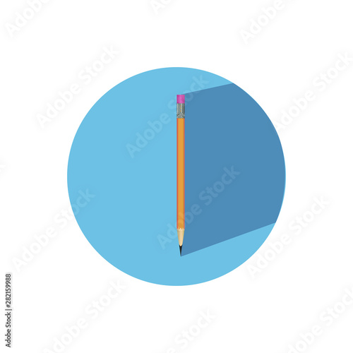 Pencil vector illustration in trendy flat design. For design, brand logo, background, wallpers and web. Different type with unique concept. Graphic set collection photo