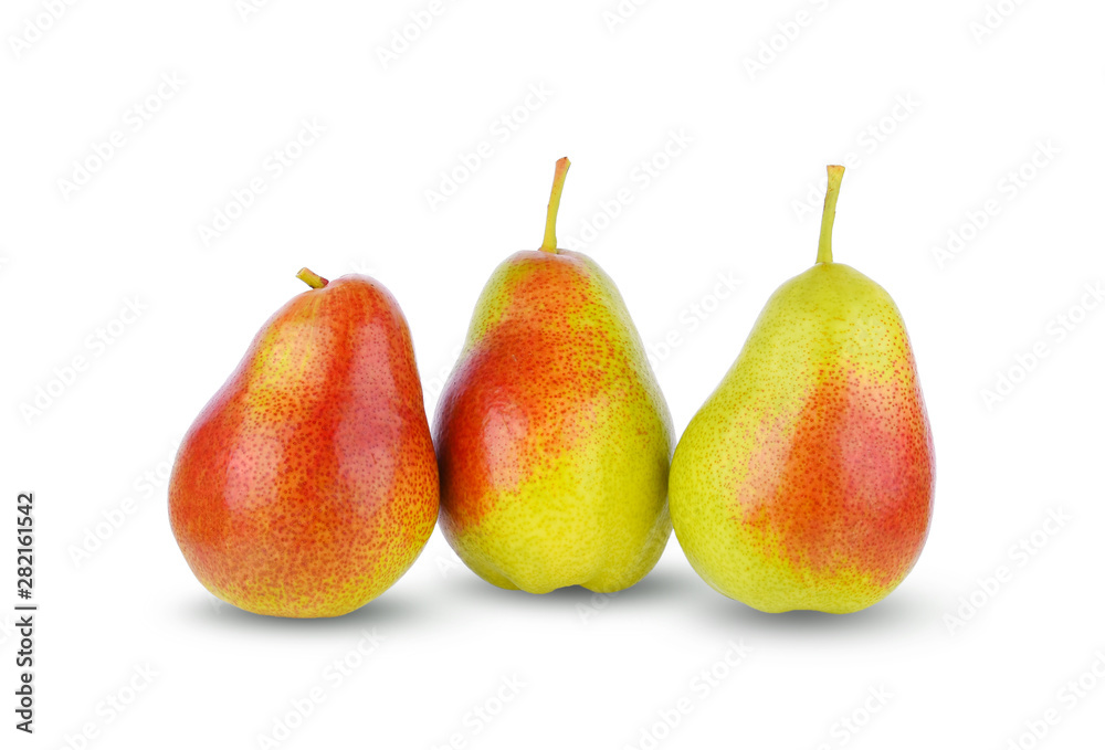 Pears red isolated on white background Pears red isolated on white background