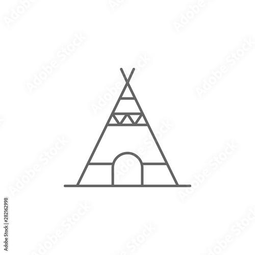Prehistoric teepee icon. Element of prehistoric line icon