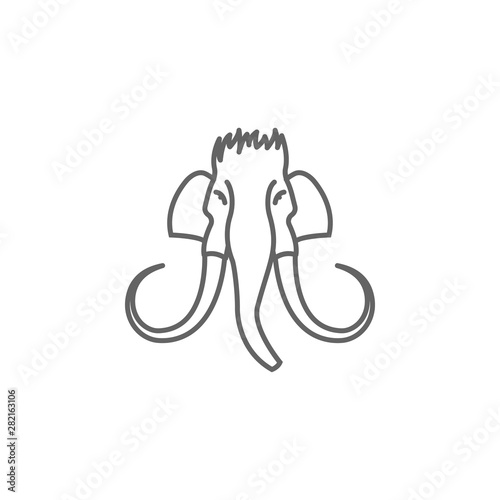 Prehistoric mammoth icon. Element of prehistoric line icon