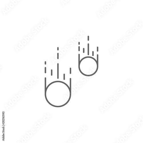 Prehistoric meteorite icon. Element of prehistoric line icon
