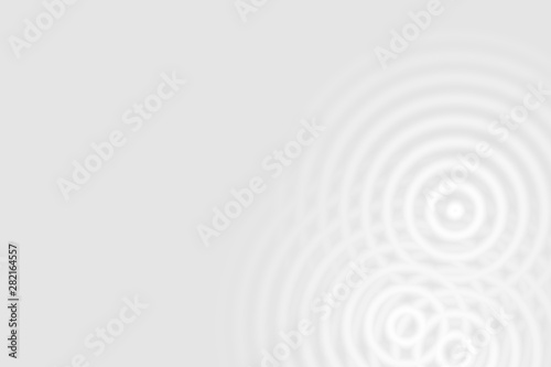 Light gray sound waves oscillating with circle ring, abstract background