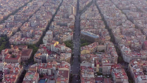 The City Blocks of Barcelona in Spain During the Summer photo