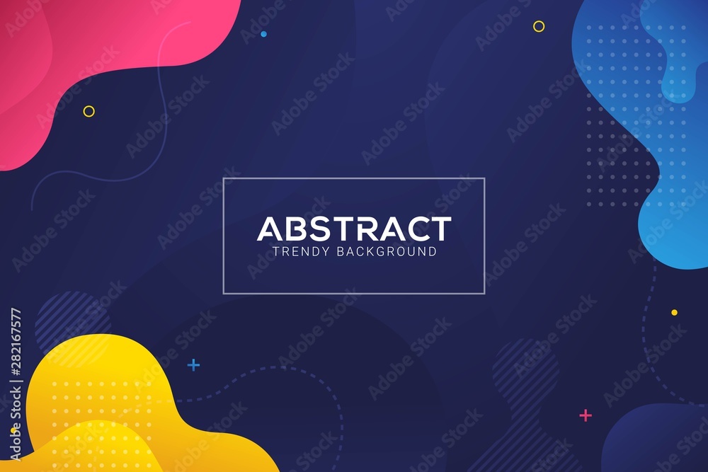 Dynamic abstract liquid trendy color gradation background 