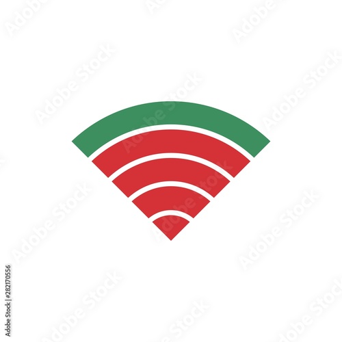 Wifi Watermelon Cafe Internet Isolated Logo Vector 