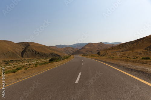 Road to the mountains. Xizi, Azerbaijan, road to the mountains
