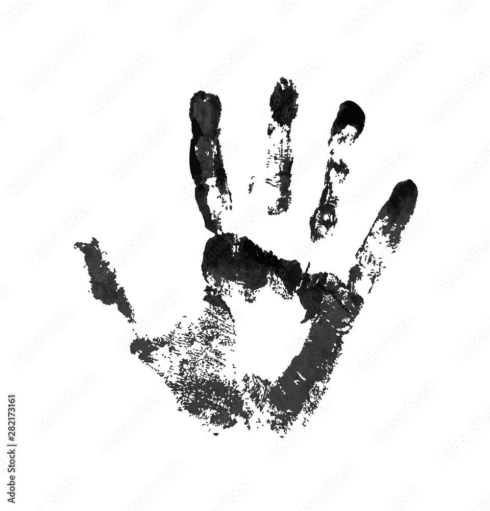 Fototapeta premium Hand in the black blood