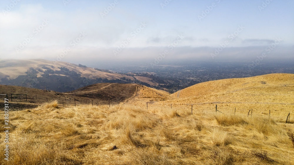 view of mountains. Overlooking San Jose California 