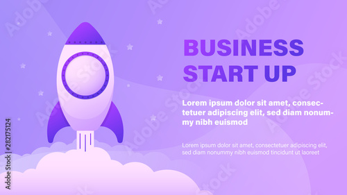 Start Up Business. Business Presentation Background with Illustration. © Dooder