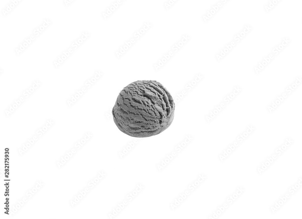 japanese sesame ice cream ball isolated on white background japanese sesame ice cream ball isolated on white background
