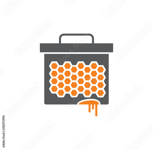 Beekeeping related icon on background for graphic and web design. Simple illustration. Internet concept symbol for website button or mobile app.