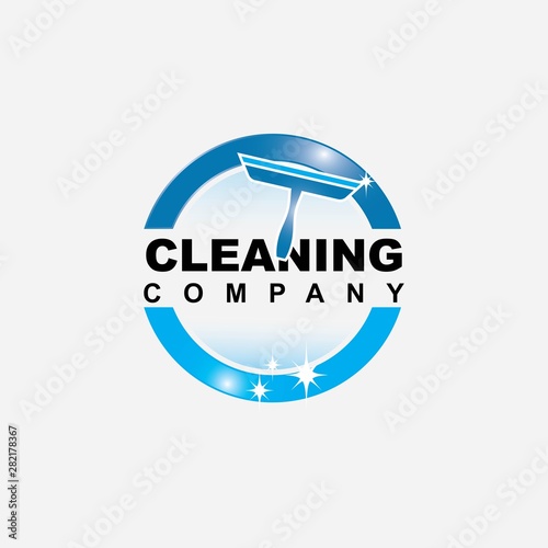Cleaning service logo design vector template inspiration	