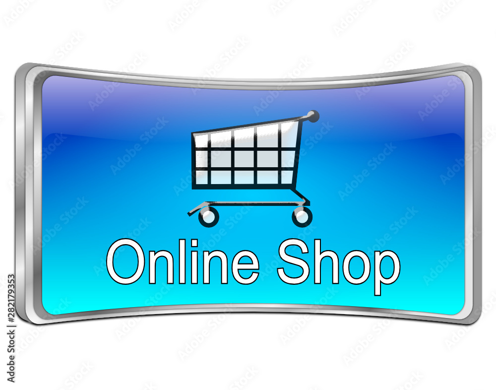 online Shop Button - 3D illustration online Shop Button - 3D illustration